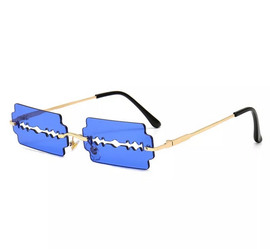 RAZR Razor Blade Design Rimless Sunglasses - SHOP DAUNTLESS