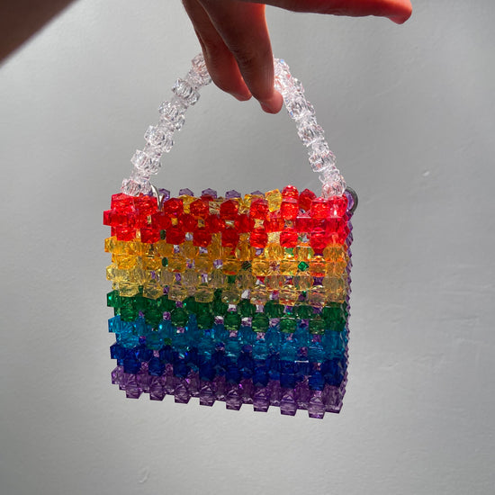 ONE LOVE Multicoloured Mini Acrylic Beaded Bag - SHOP DAUNTLESS